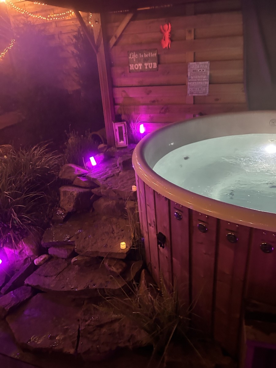 De hottub bij avond